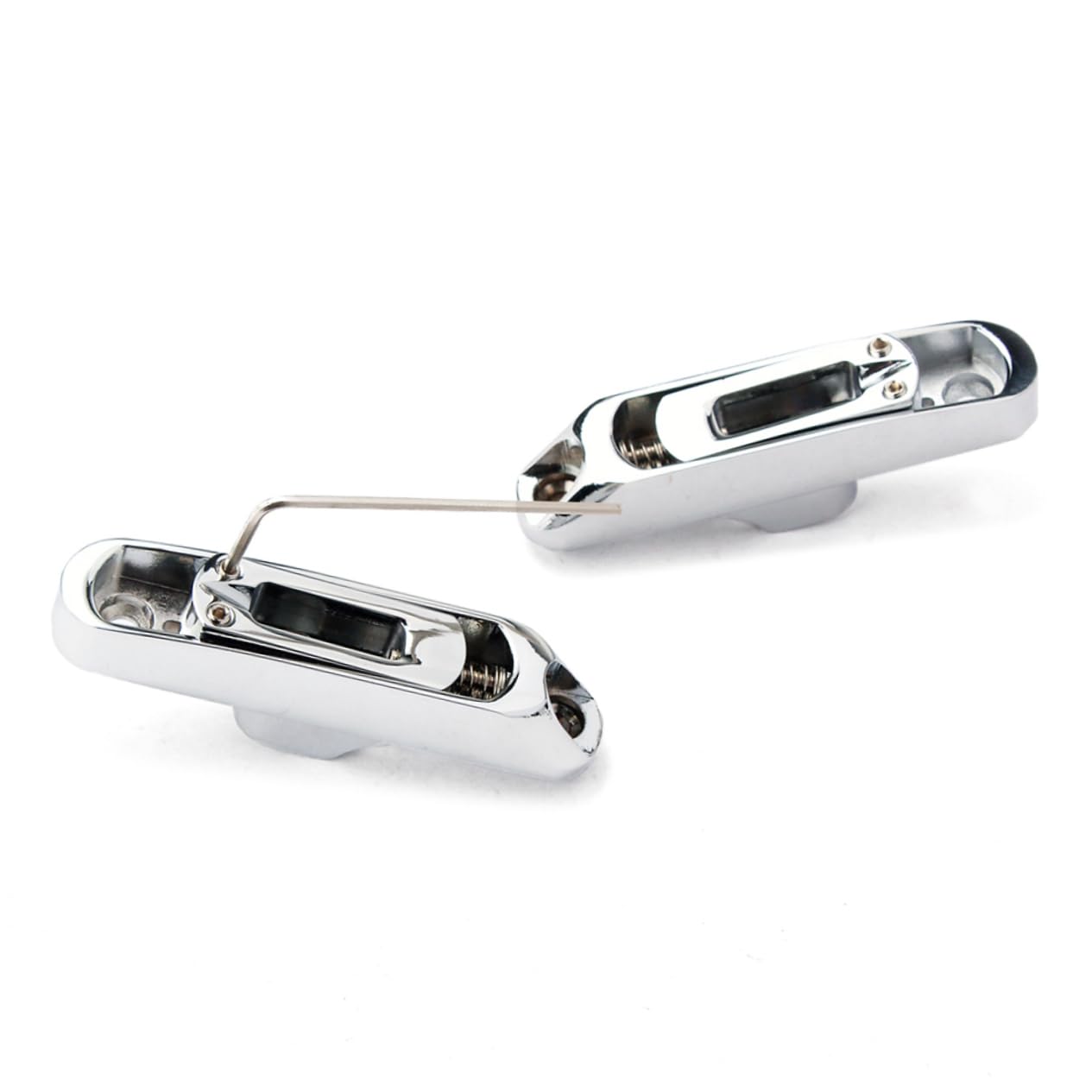 SUPVOX Bass Bridge Clamp Set 4 Pcs Guitar Bridge Saddle for Bass Guitar Zinc Alloy Material