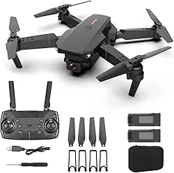 E88 Pro Drone 4k com câmera de alta definição WiFi FPV Quadcóptero RC dobrável Câmera única, 2 * baterias