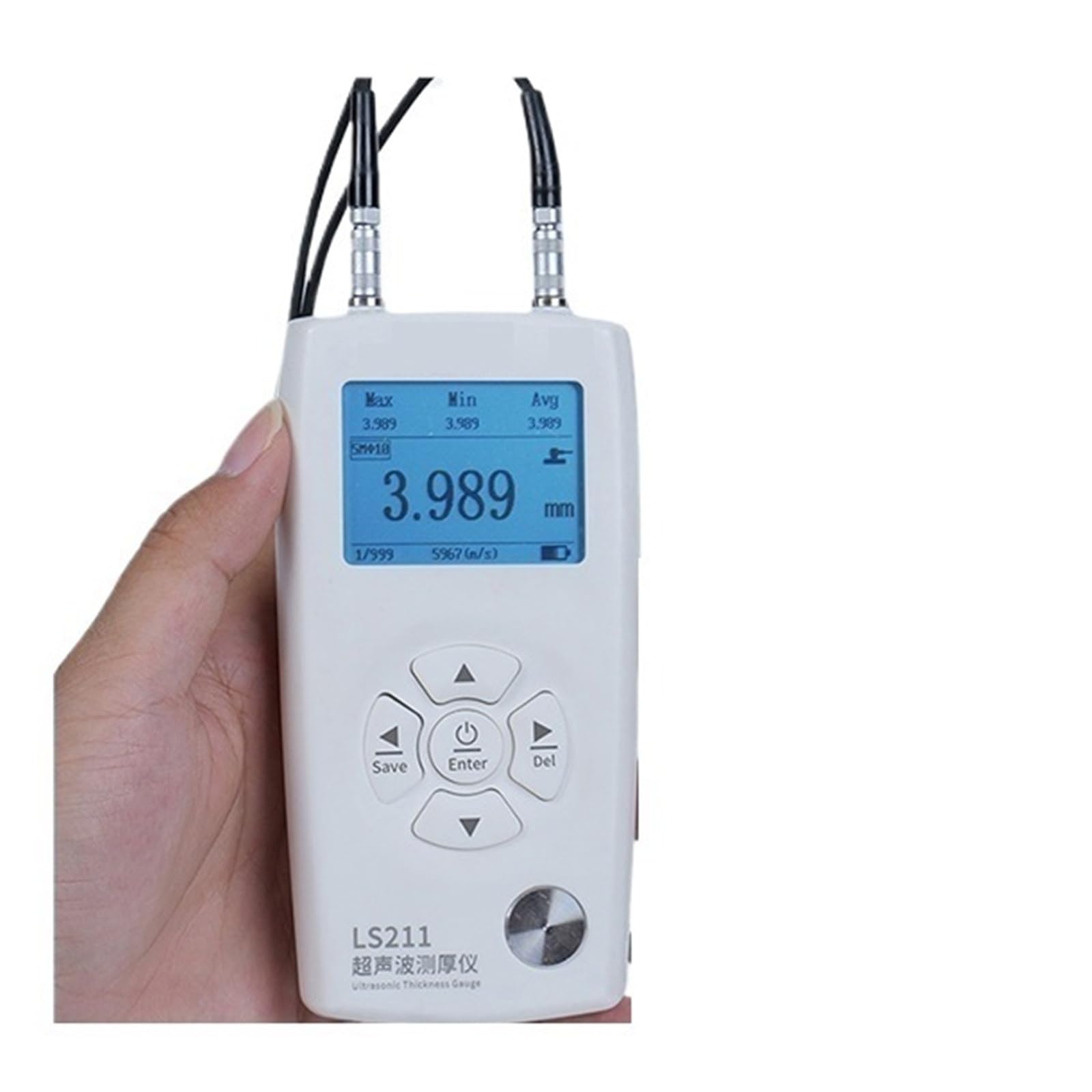 Medidor de espesor ultrasónico de plástico multisonda de fácil operación que proporciona medición de velocidad del sonido en piezas Lecturas precisas(Standard probe,LS211)
