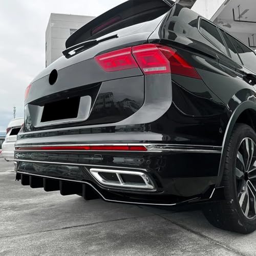 Diffuseur arrière pour VW Tiguan MK2.5 Rline 2021-2023 aspect carbone ABS - 5
