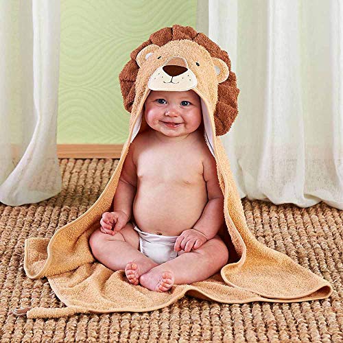 Image of Baby Aspen Lion Hooded Towel, tan /Brown /Cream
