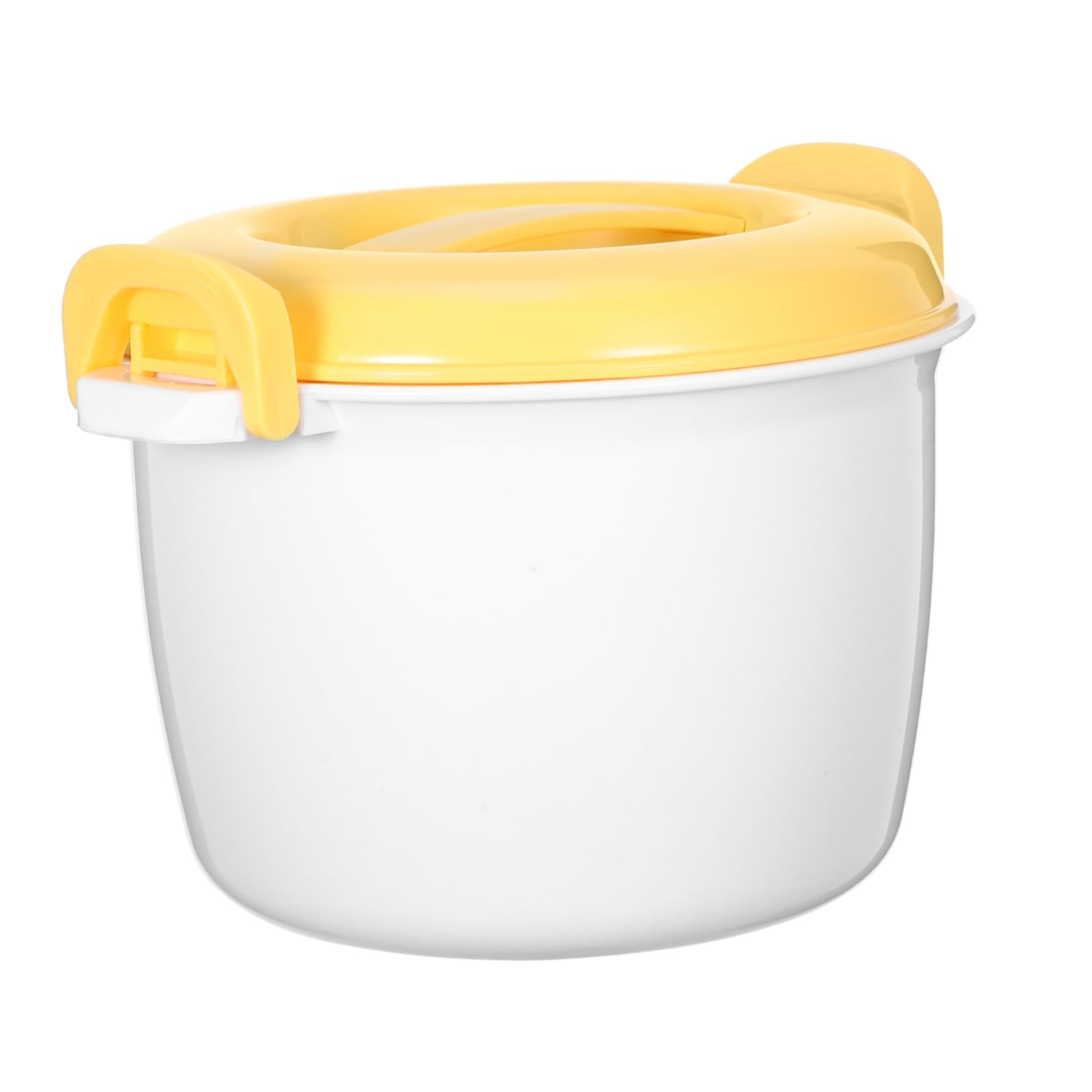 iplusmile Food Grade Plastic Microwave Rice Cooker for Home Use Compact Yellow Container for Cooking Rice Vegetables Pasta