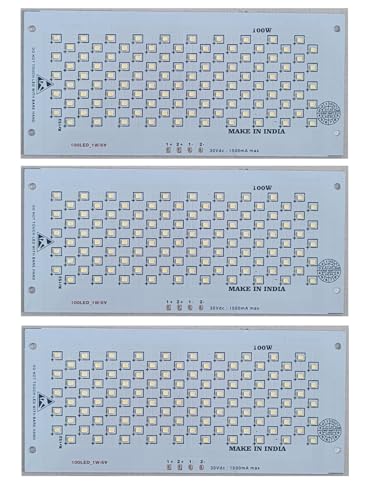 Image of 100W LED Flood Light PCB | Size 9 x 25 cm | for Repairing Street, Flood Light (Pack of 3)