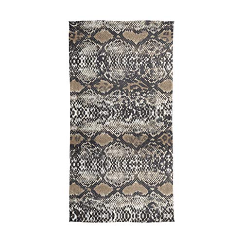 Real Snake Skin Animal Texture Brown Grey White Women Long Silk Scarf, Shawl Chiffon Large Stole Headscarf, Lightweight Sunscreen Satin Scarves Wraps for Wedding Party Gift2