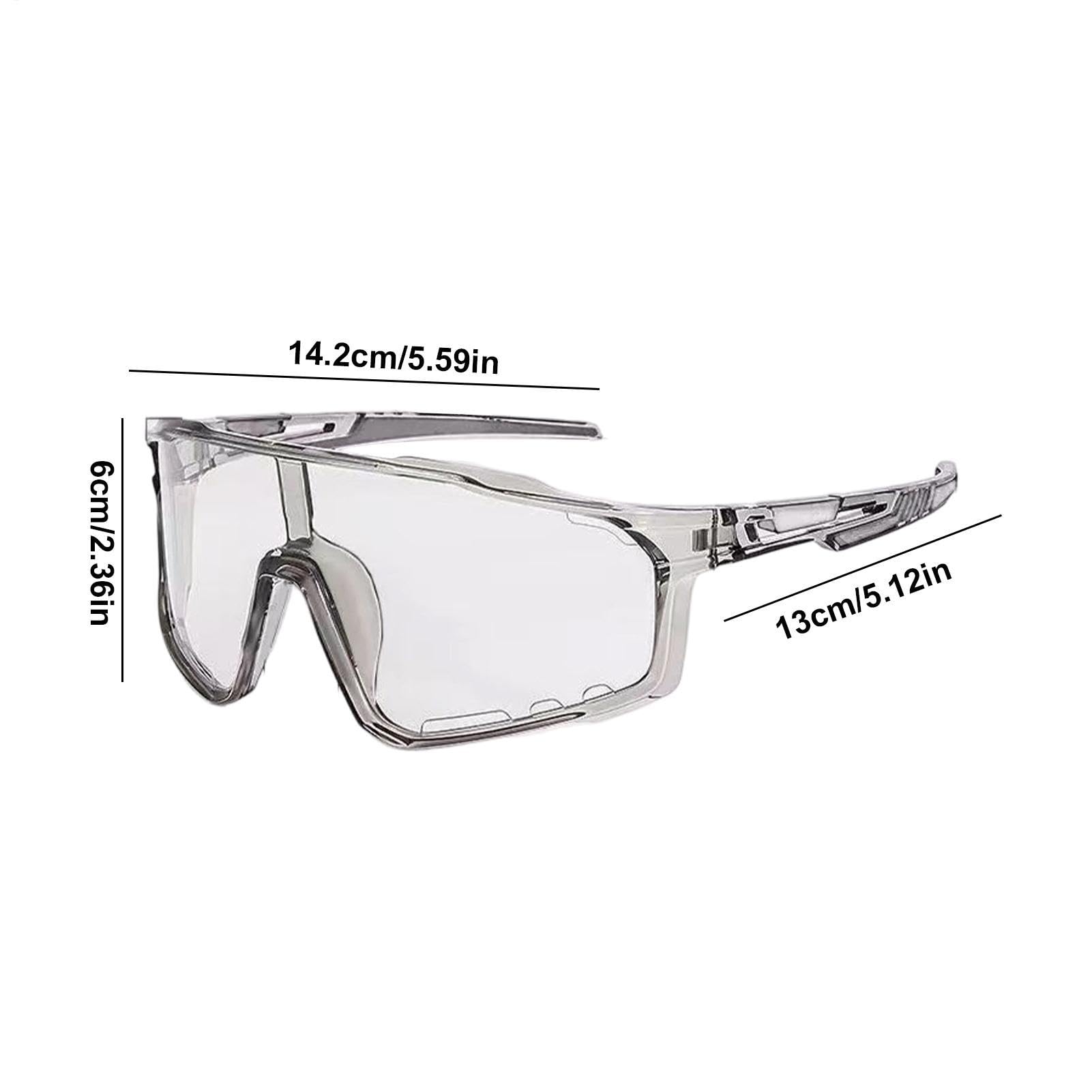 Occhiali da sole fotocromatici adattivi, unisex, da corsa, 14,2 x 13 x 6 cm, lenti che cambiano luce, occhiali protettivi per sport all'aria aperta, ciclismo e comfort quotidiano alla luce del sole