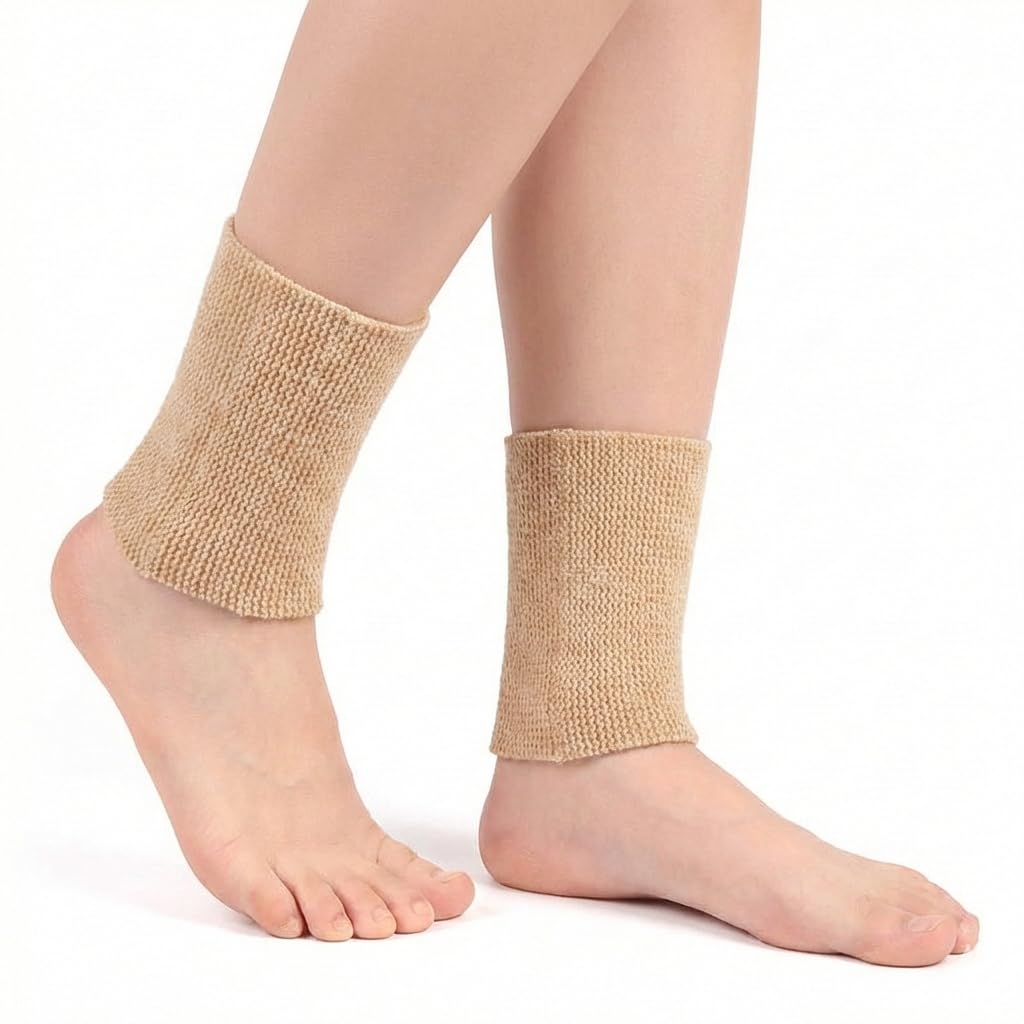Silicone Gel Ankle cum Wrist Band Protector Sleeve Soft SEBS Gel Guard for Figure Skating, Boot Bite Prevention & Friction Relief Skin