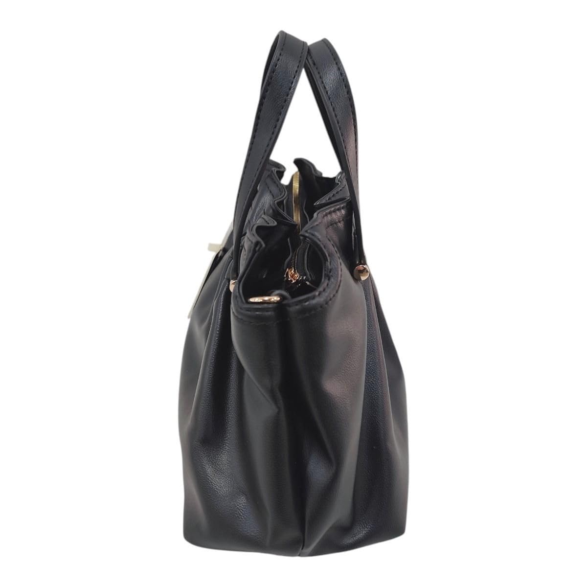 Laura Biagiotti Bolso de mano línea Eclyper, piel sintética, dimensiones 31 x 20 x 13 cm, con correa ajustable extraíble, accesorios dorados LB26S-252-2