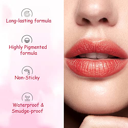 Image of PINK LINE Intense Matte Velvet Lip Gloss /Non-cracking Anti-transfer Long-Lasting Waterproof Liquid Lipstick /Lip Gloss Set (Pack of 1)