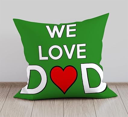DreamVio Soft Fabric Cushion, Pillow for World's Best Dad,Pyare Papa,Gifts for Daddy,Grandpa on Birthday's & Father's Day Color : Green Size : 12 x 12 inch Design 36