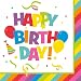 Produktbild Susy Card 40011981 - Serviette Motiv "Happy Birthday", 33 x 33 cm