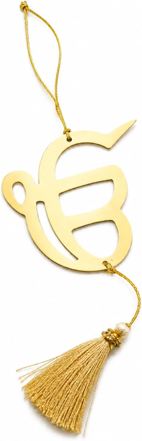 Ek Onkar Car Hanging Dream Catcher | Religious Hindu Spiritual Ornament for Car, Home & Office Dรฉcor | Multipurpose Hanging Accessory Item for Positivity & Protection