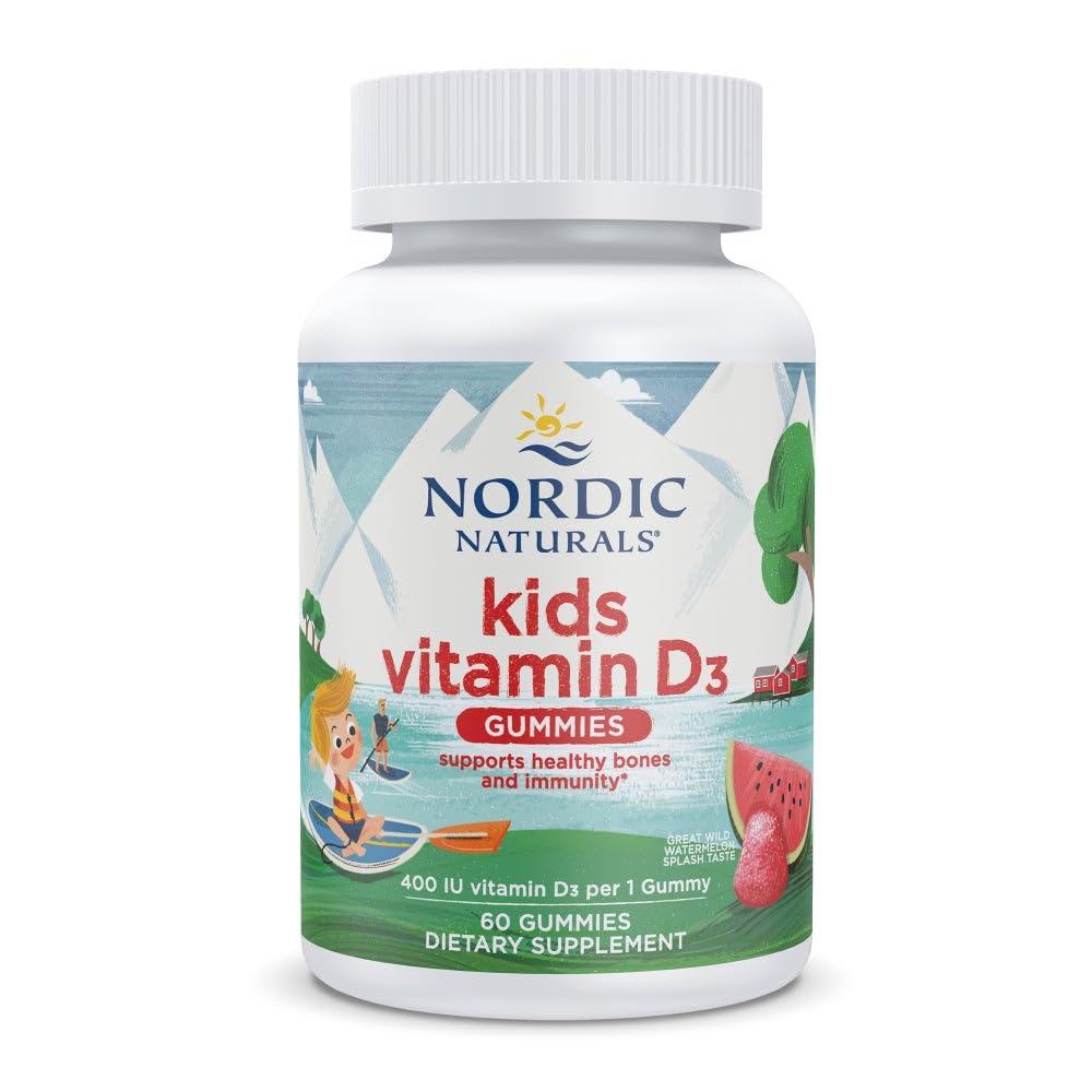 Nordic Naturals Vitamin D3 Gummies Kids - 400 Iu Chewable Vitamin D3 For Kids | Cholecalciferol Vitamin D3 For Bone Health, Healthy Immunity - Vit D3 Wild Watermelon Splash, Vegetarian - 60 Gummies-image-35