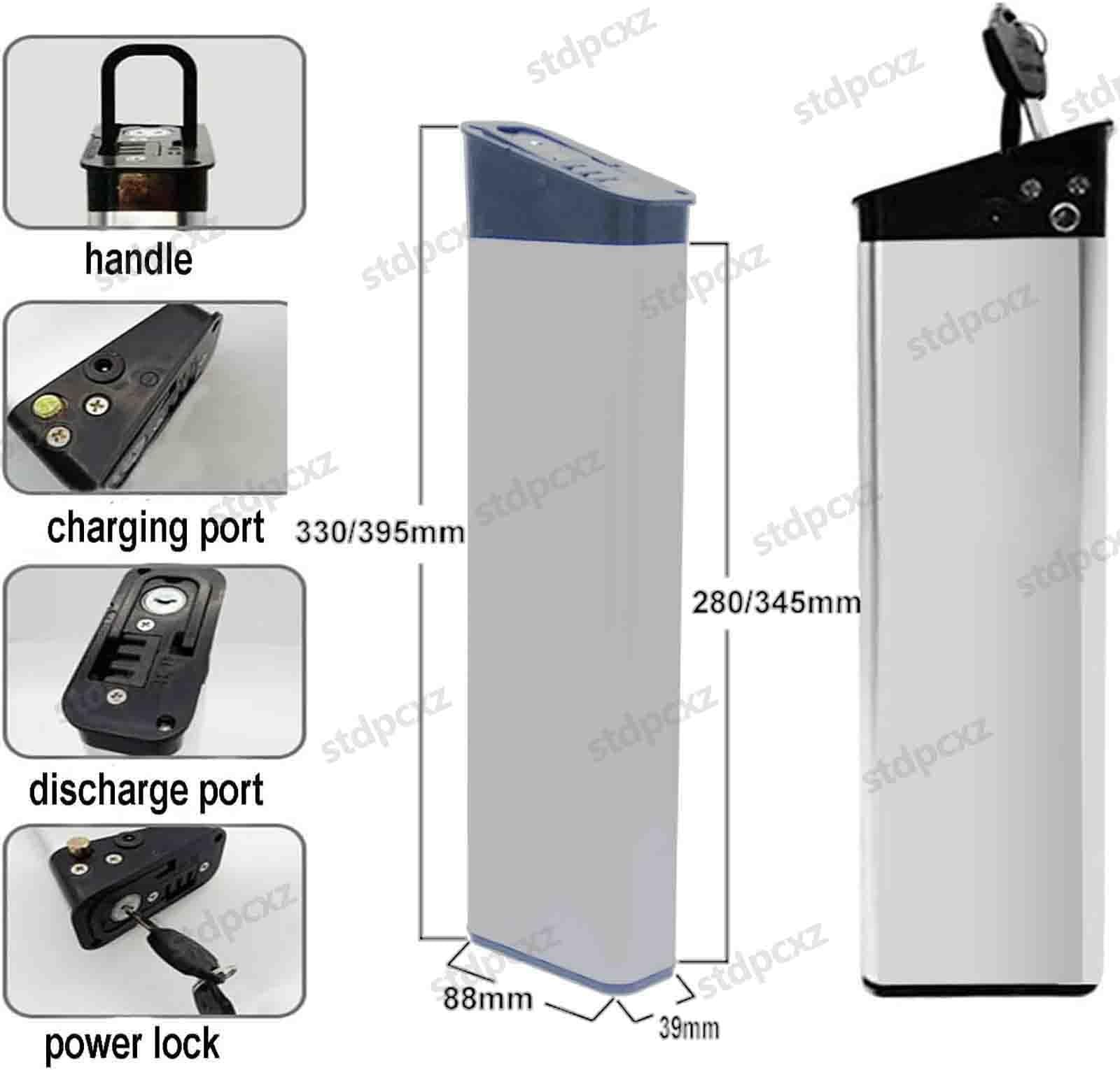 36V 8Ah 10Ah 12Ah 14Ah E-Bike-Akku, 36V Faltbar Eingebauter Lithium-Akku Für Elektrofahrräder, Für Fahrradmotor, Für E-Bike/Roller/Motorrad, Mit Ladegerät Und BMS
