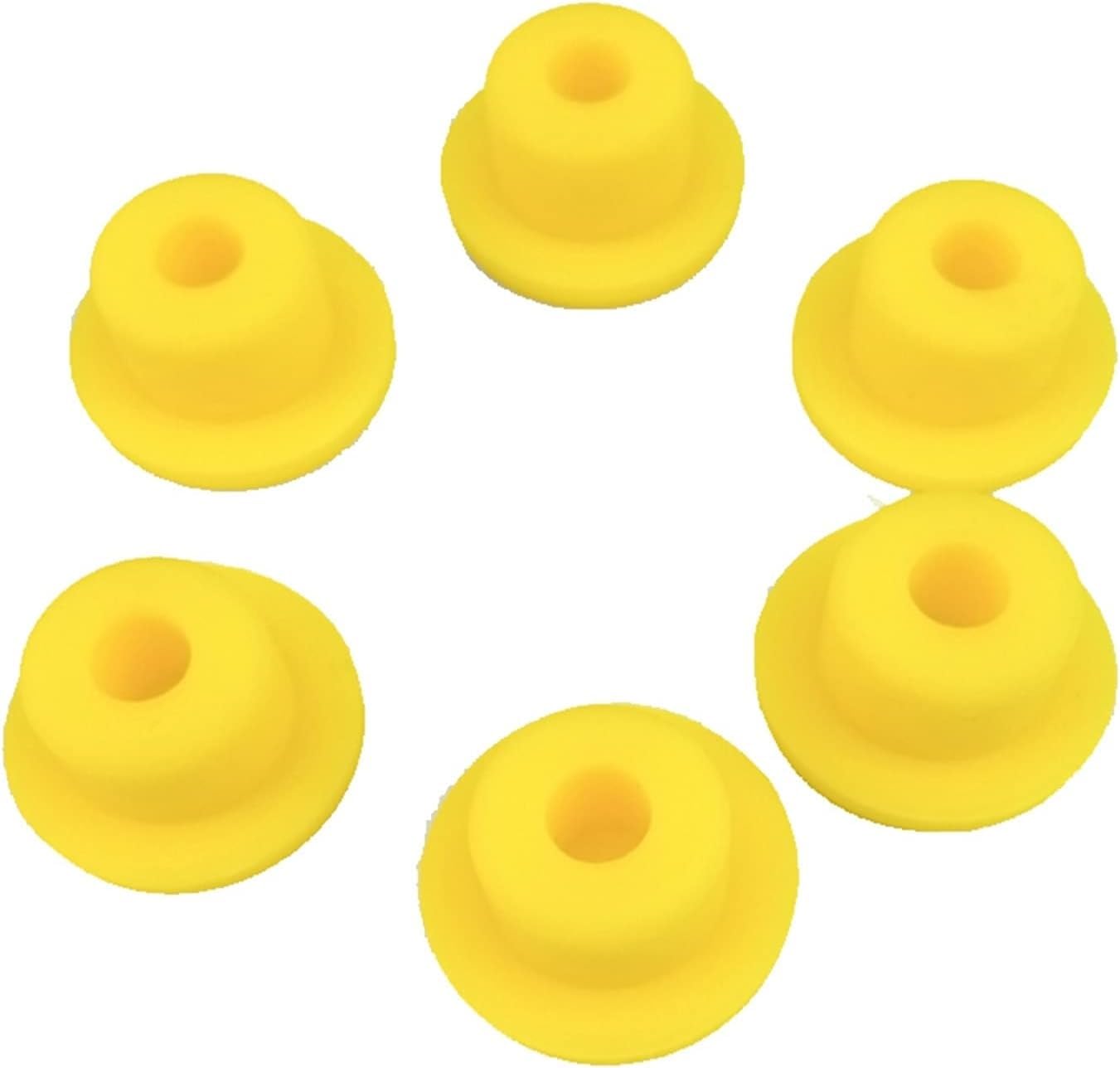 Plug Holes Silicone Rubber T Type Hole Plugs Yellow Pack Of 6 13mm To 48.5mm Snap-on Gasket(16mm)