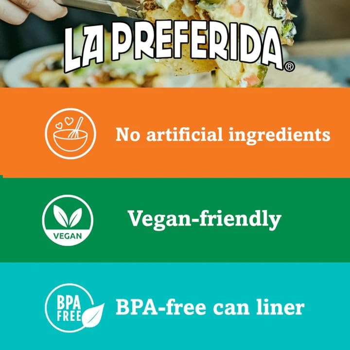 Image of La Preferida Fat Free Refried Beans, Mexican Style Side Dish, Ready to Eat Pinto Beans, Traditional Recipe, Fat Free, 16 Ounce (Pack of 6)