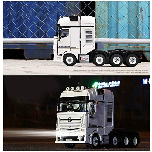 XIAN Bausteine mit Container, 6514 Klemmbausteine 2,4GHz Technik LKW mit Motoren und ferngesteuert… – Bild 6