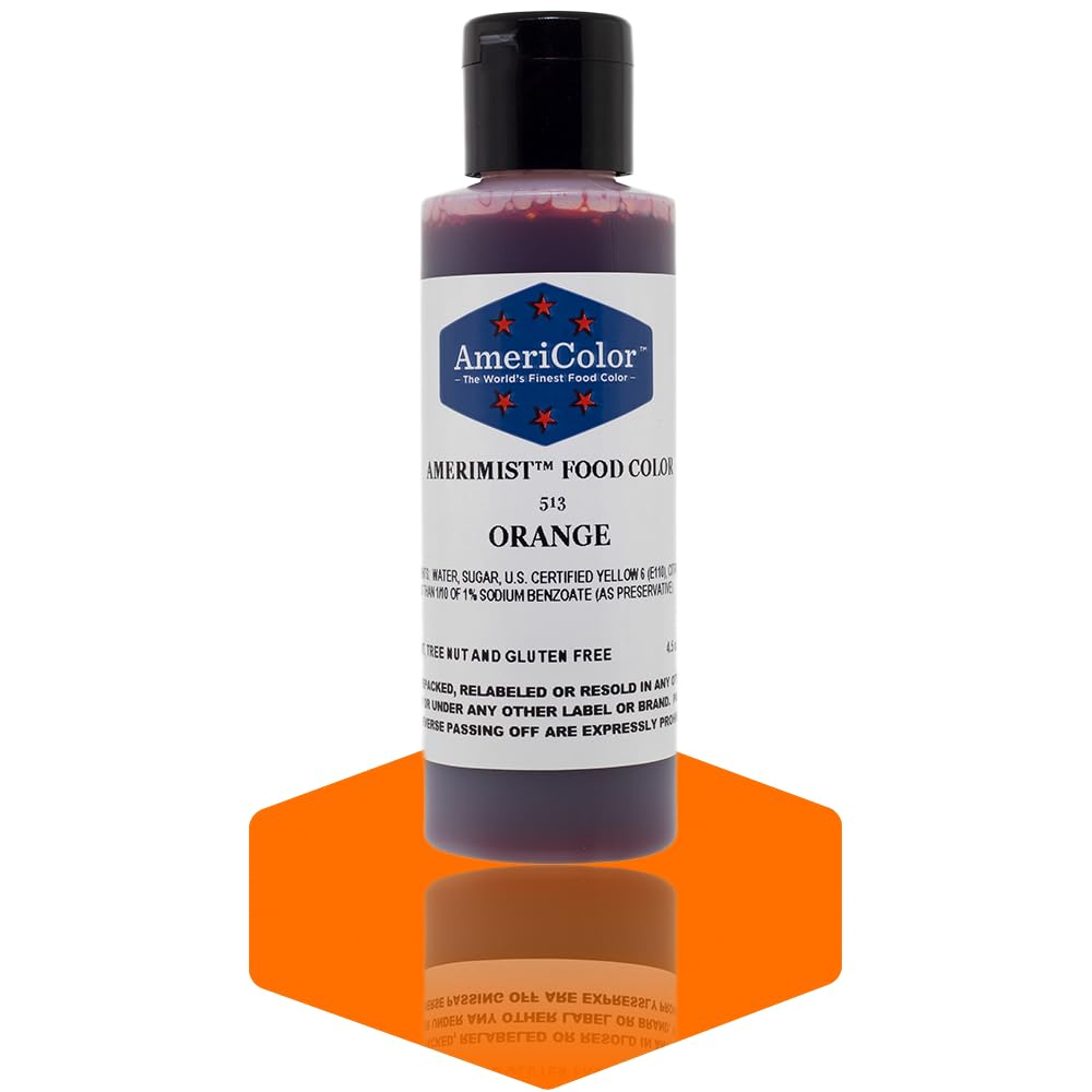 AmeriColor AmeriMist Orange Airbrush Food Color, 4.5 oz