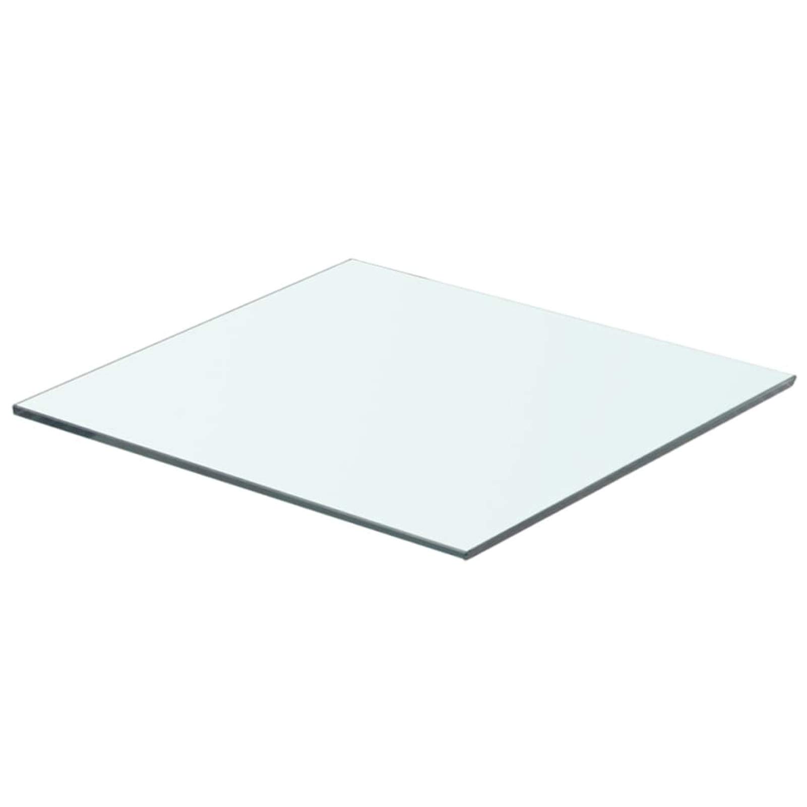Regalböden 2 STK. Glas Transparent 40x30 cm, Hartglas 8 mm, belastbar bis 15 kg, für Lamellenwand, ideal für Wohnung und Geschäft