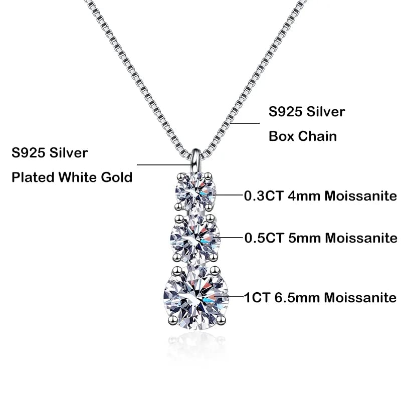 Collier en moissanite pour femme, le cadeau d'anniversaire idéal en argent - 5