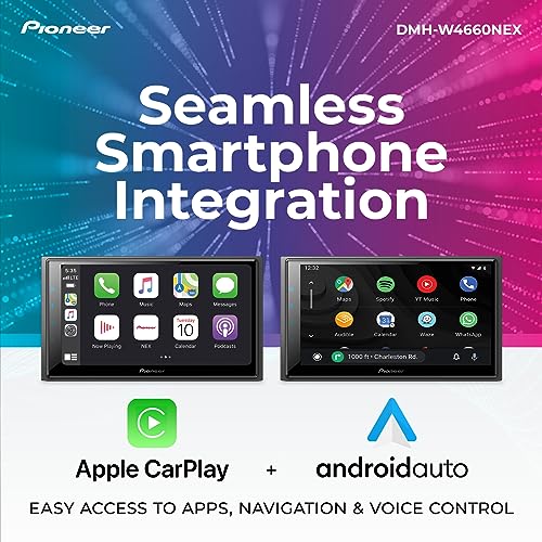 Image of Pioneer DMH-W4660NEX 6.8 inch Capacitive Touchscreen, Double Din - Wireless & Wired Apple CarPlay & Android Auto, Amazon Alexa Built-in, Bluetooth, HD Radio, Backup Camera, FLAC, Hi-Volt RCA