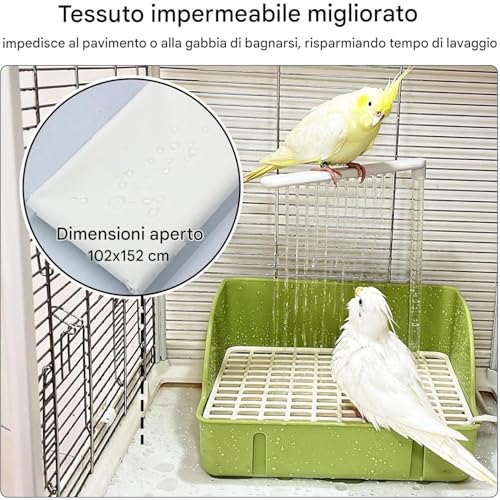 Baño de estrés para loros con bomba de agua para evitar suciedad 5