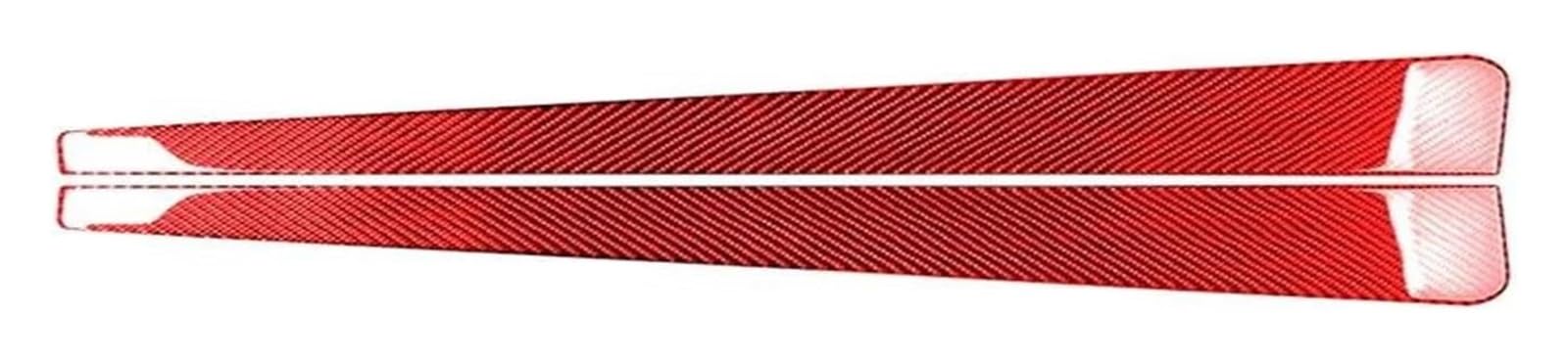 Decoration Interior Trim for Chevy for Corvette C5 1998-2004 Threshold Decorative Strip Trim Frame Cover Stickers(Red)