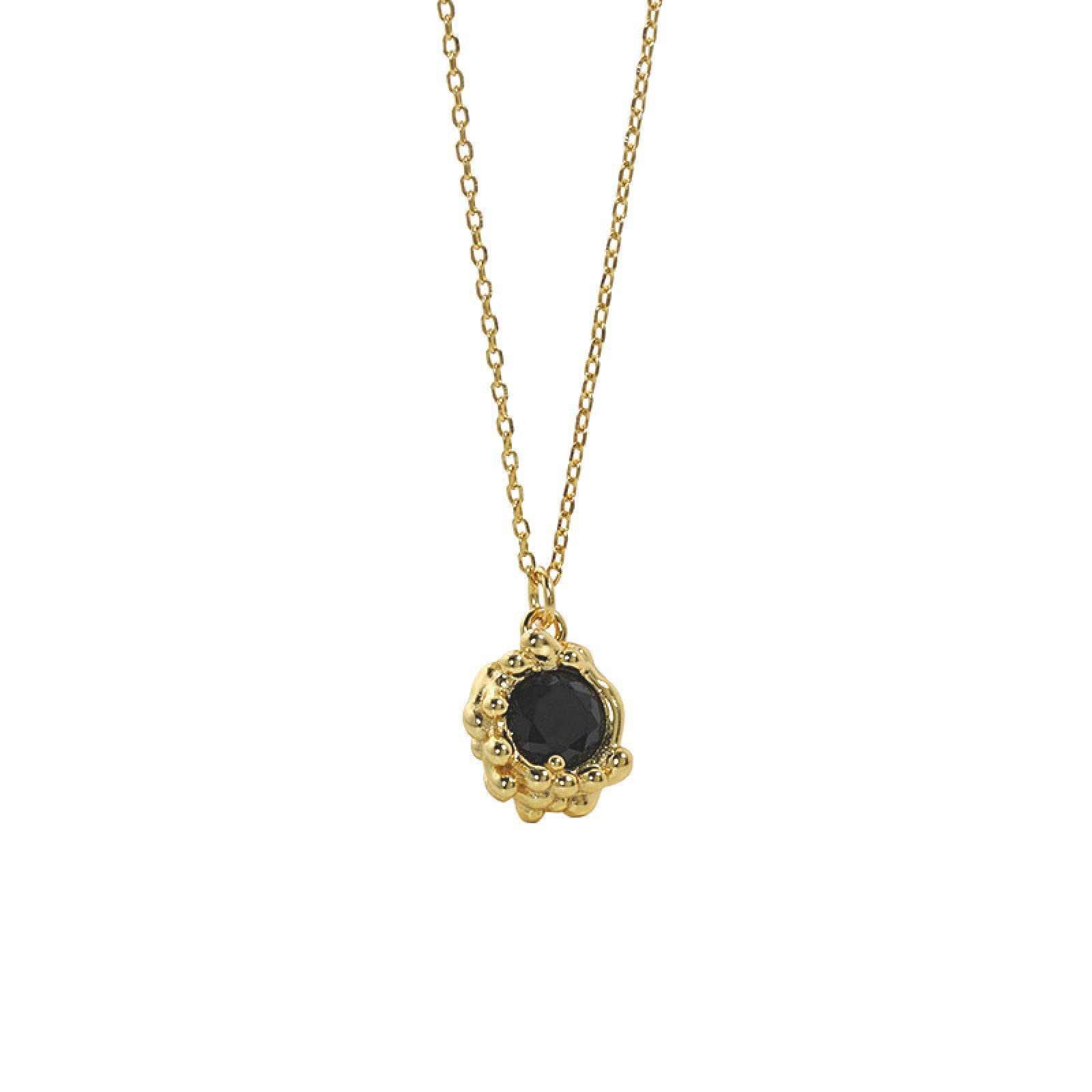 Collane per donna in argento sterling 925 con ciondolo in zircone nero, collana a catena lunga, girocollo, anelli intercambiabili, orecchini, set di regali