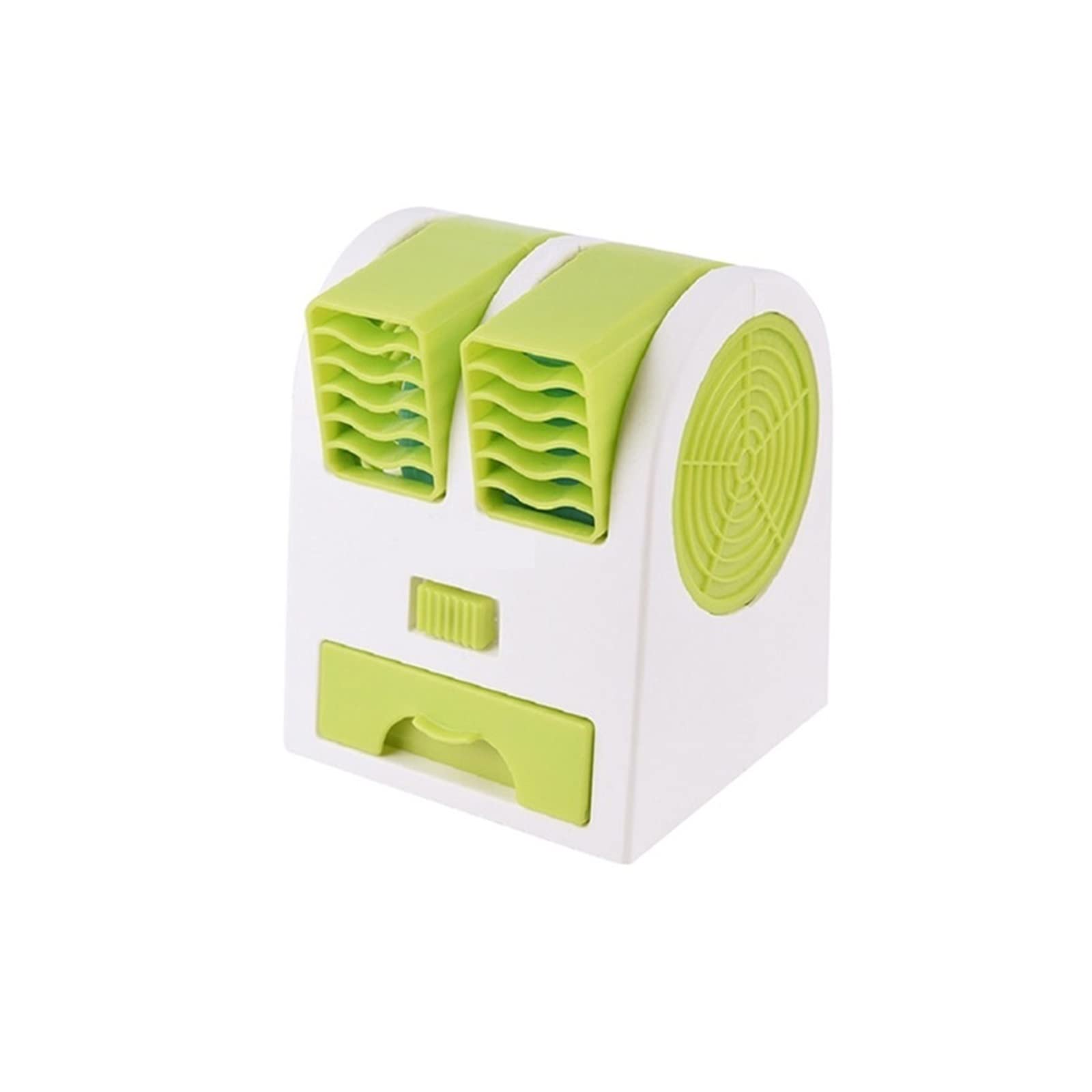 Usb Mini Fan Air Cooler Desktop Conditioner Humidifier Purifier Cooling Fans For Home Office Portable Quiet Electric Airflow Comfort Refreshing Breeze(Green)