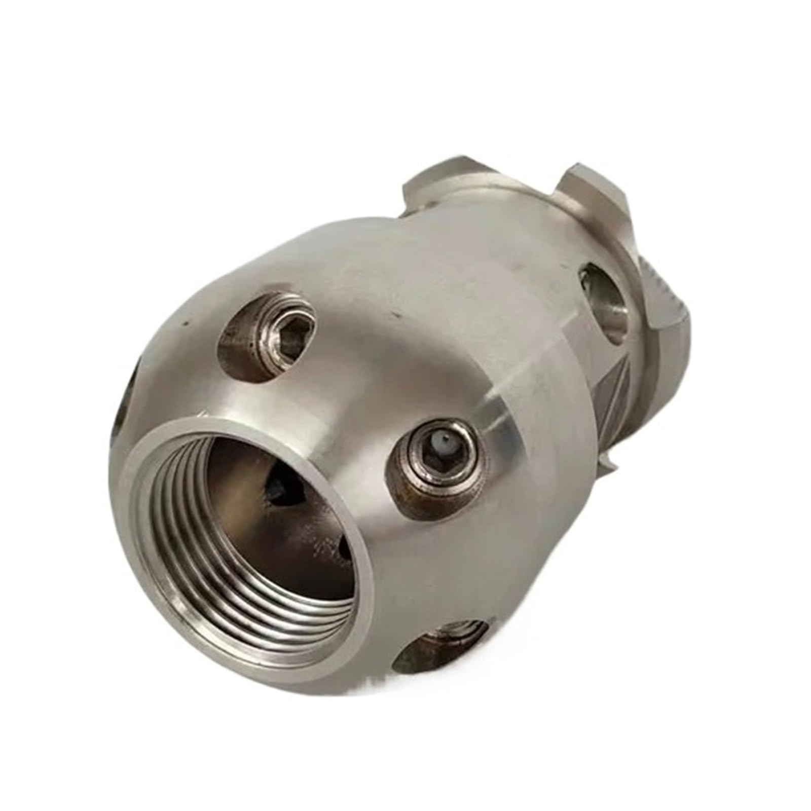 Boquilla Jet Rotatoria 1", Herramienta Limpieza Agua | Boquilla desazolvar alcantarillado, racor NPT 1", descalcificación industrial, eliminación slurry, punta hidrolimpiadora