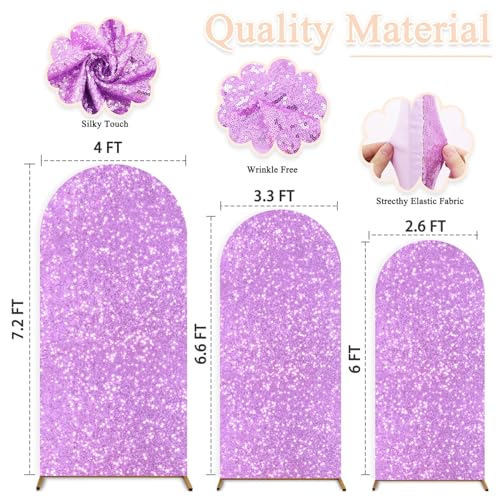 Set de 3 Cubiertas arcos lavanda 7.2FT, 6.6FT, 6FT miniatura 3