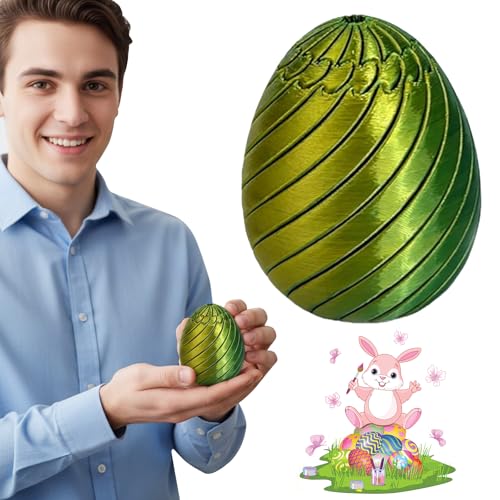 Kexpery Slippery Egg Fidget Easter Basket Stuffers imprimé en 3D Slippery Egg Fidget imprimé en 3D Twist Sphere FI
