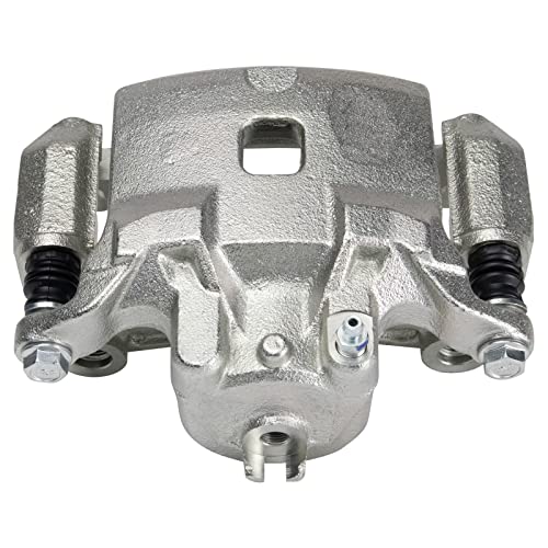 Image of TRQ Front Driver and Passenger Side Brake Caliper Set 2 Piece Caliper Brackets Hardware for 13-19 Nissan Sentra 07-12 Sentra S 07-12 SL Base Model 09-12 SR