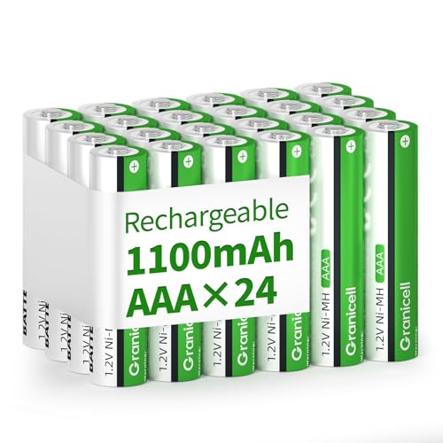 Granicell 24-Pack NiMH Rechargeable AAA Batteries