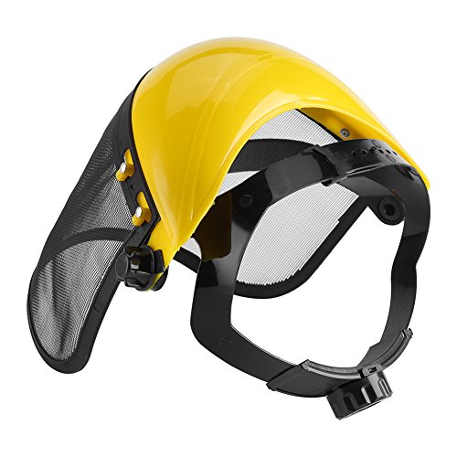 Casco con Visera de Malla, Casco de Seguridad Forestal/agrícola, Banda para el Sudor Ajustable, Larga Durabilidad, para Tala, Recorte de Jardín