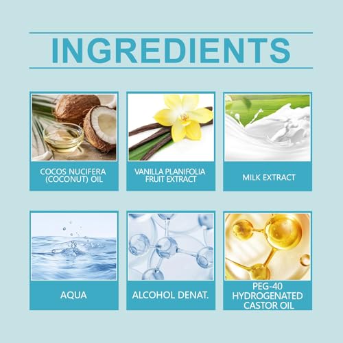 Vanille Parfüm Und Kokos Parfum,Kokosmilch Und Vanilla Perfume,Bodyspray Damen,Körperspray,Duftspray Für Haar Und Körper,Haarpflege,Hautpflege Spray Für Frauen Und Männer,60ML(Kokos 1 Stück)