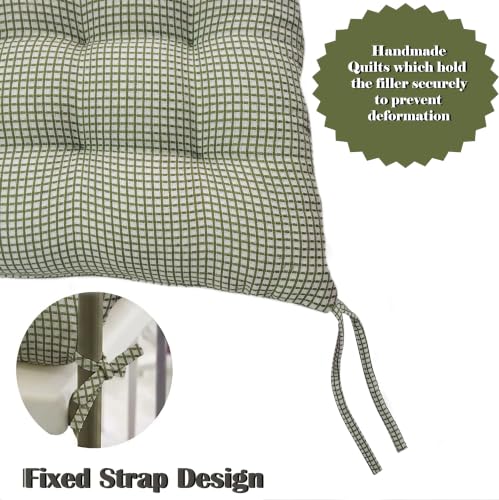 Image of Cotton Shell | Mixfiber Filled |Multipurpose Square Chair Cushion /Pad with Ties - Pack of 2 (40x40CM - 16 inchx16 inch)