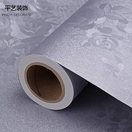 Vinilos Para Muebles，Papel Pintado Autoadhesivo Del Papel Pintado De La Foto, Rollo Decorativo Del Papel Pintado De La Película De Los Muebles De La Etiqueta De La Pared-Rosa Gris_Los 60Cmx20M
