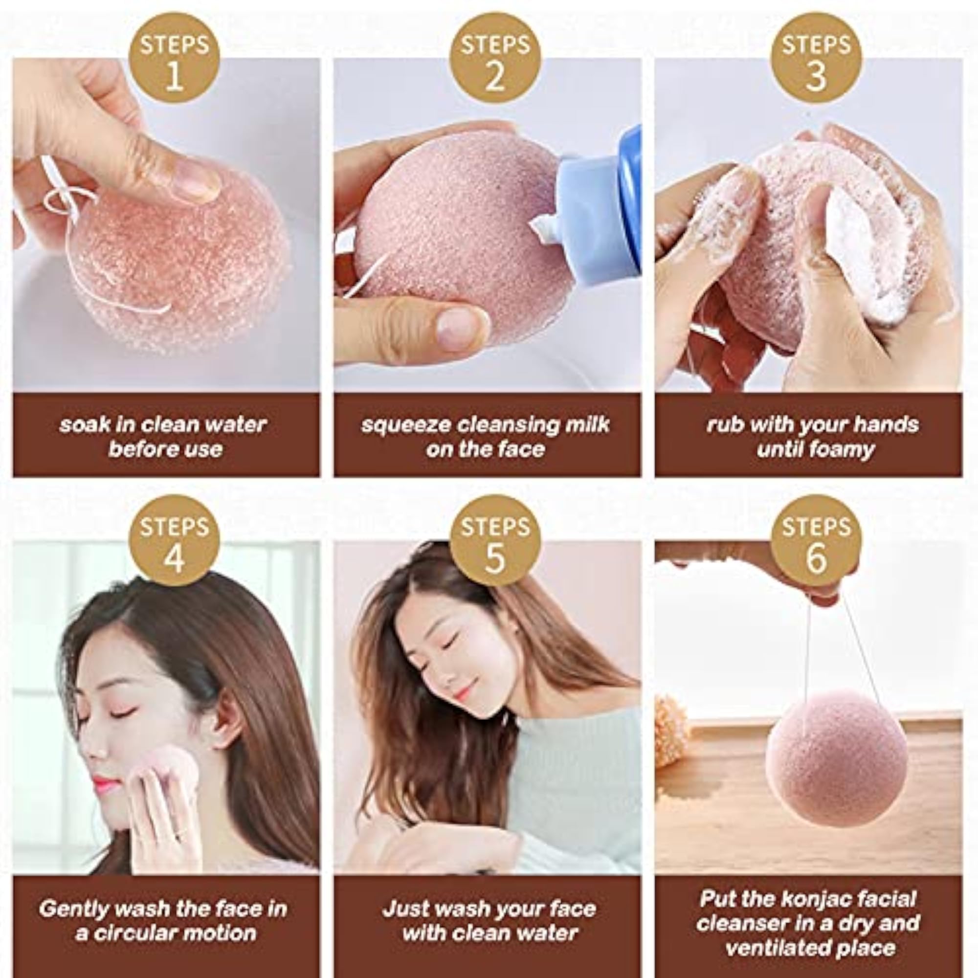 Round Bath Sponge Pad for Deep Cleansing, Premium Spa Experience