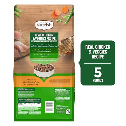 Image of Nutrish Adult Dry Dog Food, Chicken & Veggies, 5 lb. Bag (Rachael Ray)