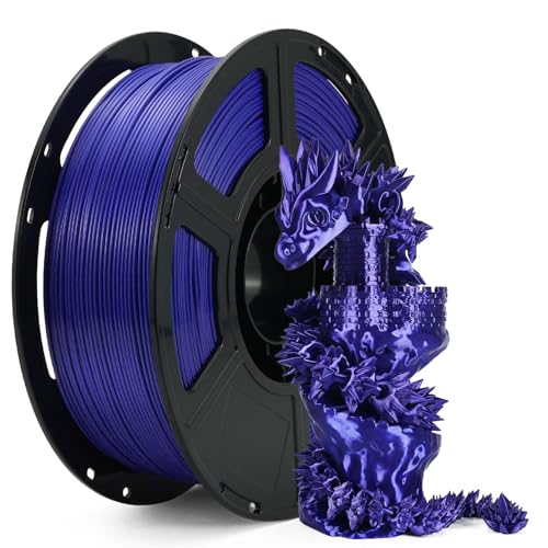 Image of FLASHFORGE Silk+ PLA Filament 1.75mm Blue, Silky Texture 3D Printing Filament, Enhanced Layer Adhesion with Stunning Surface Finish; Chrome-Like Brilliance and Silk-Smooth Perfection