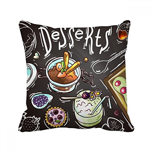 Coussin Desserts au Chocolat Oreiller Insert Decor Canapé 40x40cm