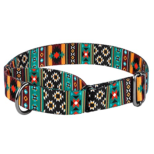 Murom Martingale Dog Collar Adjustable Tribal Pattern Aztec Training Nylon Pet Collars For Small Medium Large Dogs (Tribal, 12-17 Inches) #TOP1