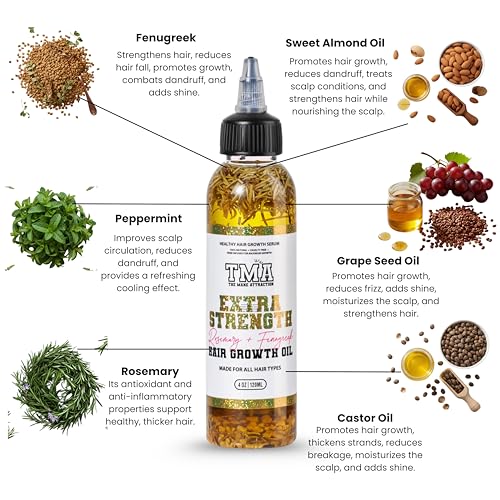 The Mane Attraction Extra-Strength Herbal Hair Growth Oil, 4 fl oz — view 2