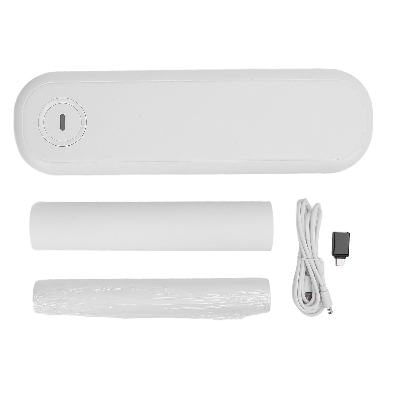 Przenośna Drukarka Termiczna, Bezprzewodowa 200DPI 2600 MAh Aktalizację Aplikacji A4 Bezprodukowana Drukarka Mobilna z 2 Papierami do Telefonicznego Komputera, Biuro, Nauki,