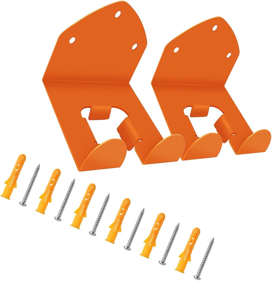 Heavy Duty Garage Wall Hooks for Hanging Grass Cutter and Outdoor Tools, 2pcs Wall Mount Storage Hangers for Garage Organization