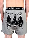 Lazy One Funny Animal Boxers, Novelty Boxer Shorts, Humorous Underwear, Gag Gifts for Men (Where The...