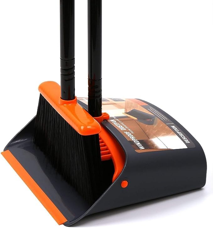 Riveira Broom and Dustpan Set with 52" Long Handle for Home Kitchen Room Office Lobby Floor Use Upright Stand Up Stand Up Broom with Dustpan Combo - Multicolor (B0D6GT2WSP) Amazon Price History, Amazon Price Tracker