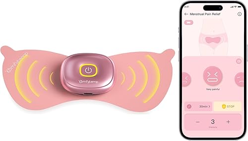 Comfytemp Unidad TENS inalámbrica estimulador muscular para terapia de alivio del dolor, aplicación inteligente TENS máquina para calambres