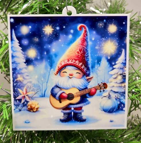 Gnomo de invierno músico con guitarra para llenar de alegría tu hogar 2