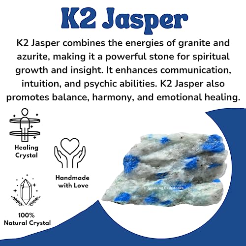 Image of Amazing Gemstone 2 Pieces K2 Jasper Raw Crystals and Healing Stones, Natural Rocks for Tumbling and DIY Raw Stones and Crystals